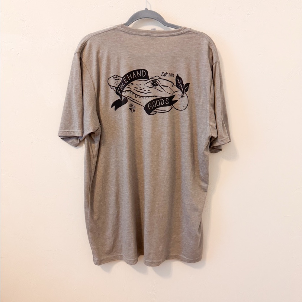 Next Level Freehand Goods Green Graphic Men's T-Shirt - Picture 3 of 4